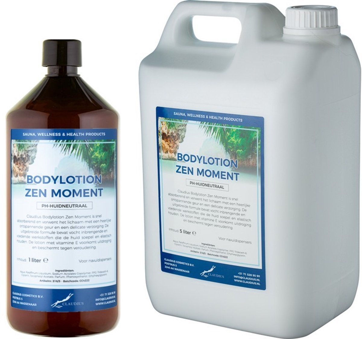 Bodylotion Zen Moment 1 Liter - hervulbaar + Jerrycan 5 liter navulling