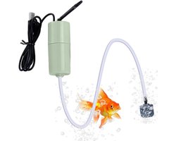 Luchtpompje Aquarium - Aquarium Zuurstof Pomp - USB Mini Aquarium Luchtpomp - 1W Energiebesparende Beluchter - Draagbare Aquarium Luchtpomp - met Luchtsteen en Siliconen buis - Groen