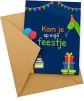 Lot De 10 Cartes D'invitation Anniversaire Enfant - Motif Ninja Brillant - Carton épais 350g - Fait En Allemagne