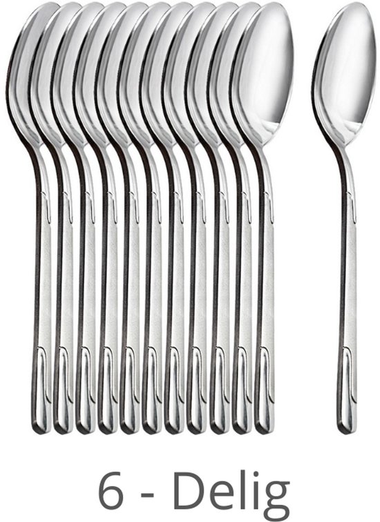 Kochmann - Bestek - Eet lepels - 6 delig bestek - Los bestek - Eetlepels bestek - Eetlepels rvs - Vaatwas bestendig - 18/10 - 18/10 Bestek