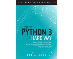 Omslag van Zed Shaw's Hard Way Series - Learn Python 3 the Hard Way