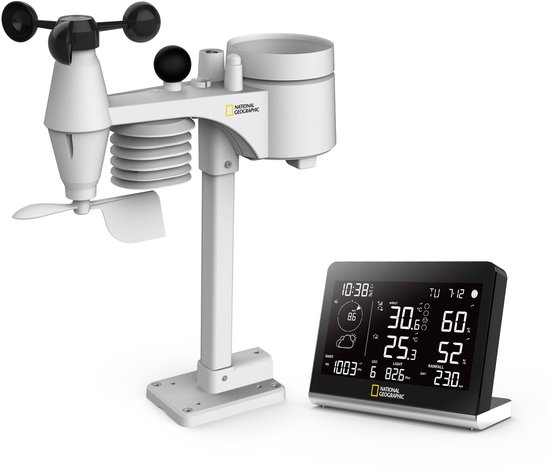 Bresser National Geographic Draadloos Weerstation SC 8-in-1 Buitensensor