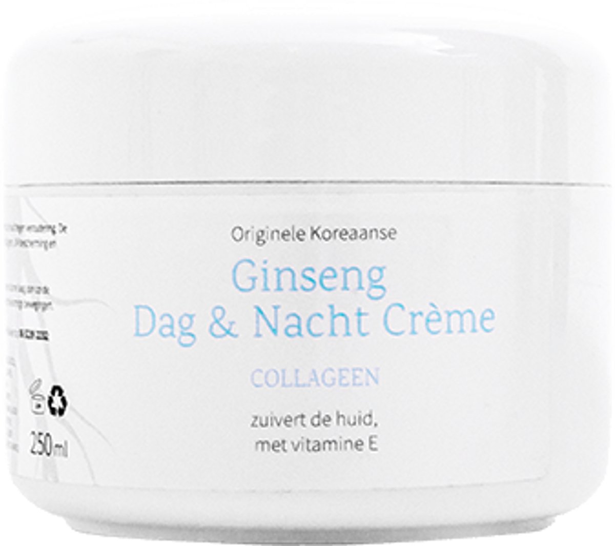 Ginseng crème Dag & Nacht met Collageen - pot 250 ml