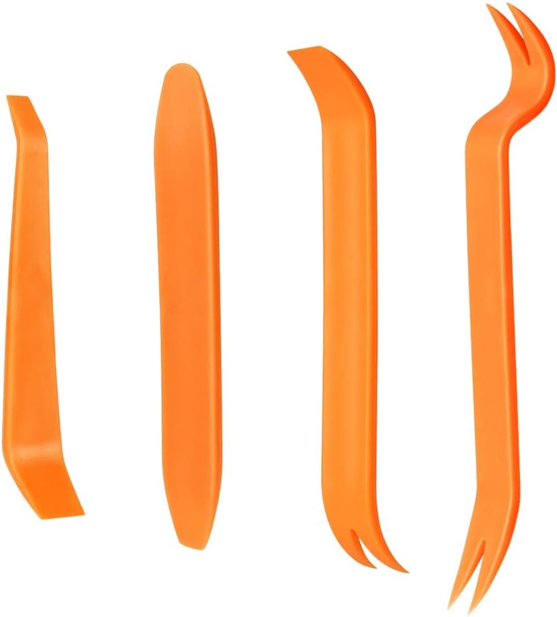 4 stuks demontagegereedschap, interieur, bekleding, set, deurbekleding, autogereedschap, reparatie, sierlijsten, clip, verwijderaar