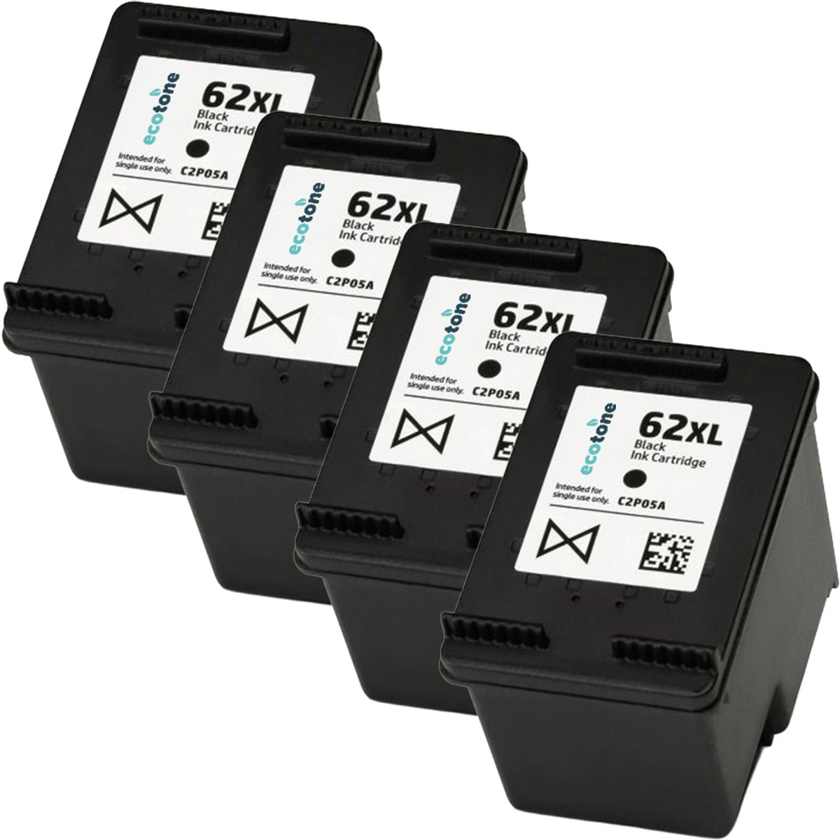 Ecopack (Replaces HP 62XL C2P05AE ink) 4xBL - (BL 4x770 Pages)