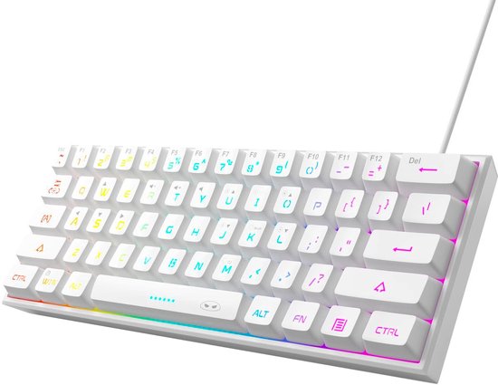 MageGee TS91 - Gaming Toetsenbord - Gaming - RGB Keyboard - 60% Keyboard - TKL - Ergonomisch - Wit