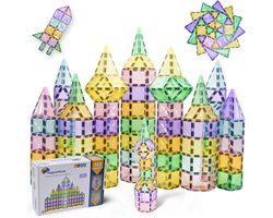 Magna Minds - Star Pastel - Magnetic Tiles- Magnetisch Speelgoed – 103 stuks - Constructie speelgoed - Magnetische tegels - Montessori speelgoed - Magnetic toys - Magnetische bouwstenen - Speelgoed Kinderen
