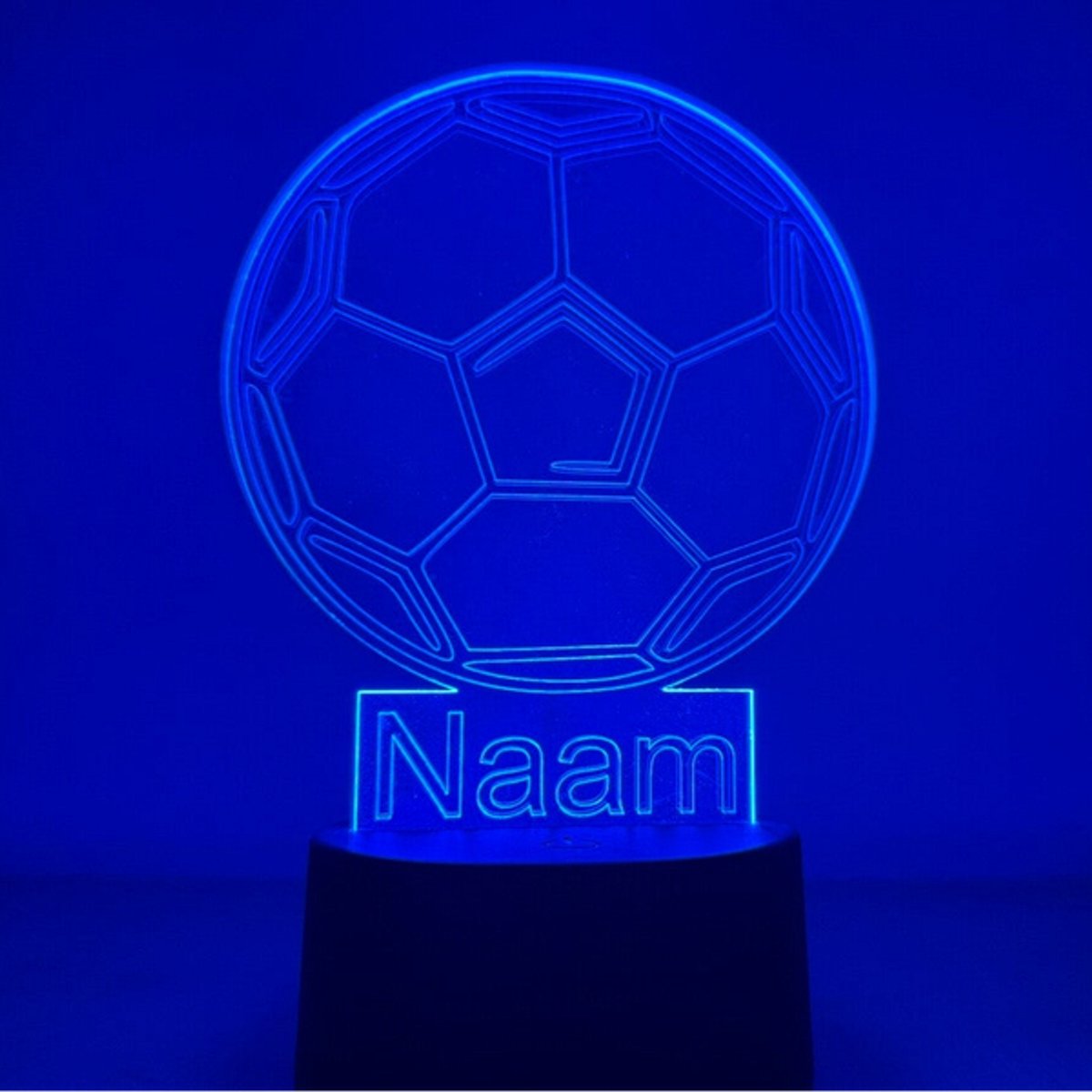 Ledlamp met naam - Voetbal - Nachtlamp - Met afstandsbediening