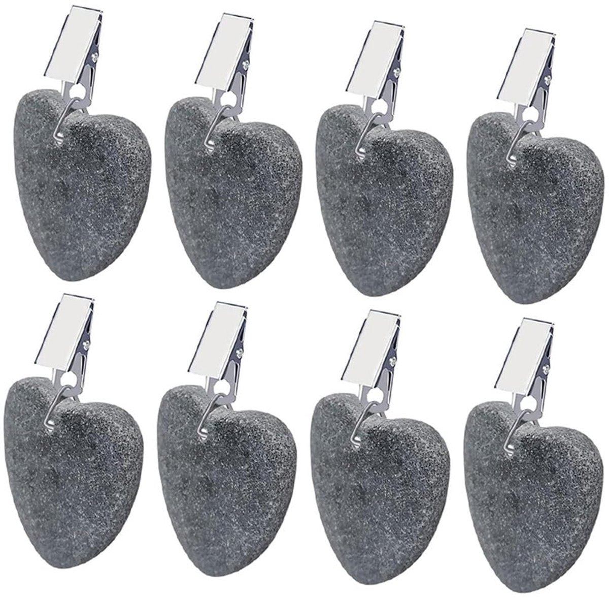 Ibenzoa® Tafelkleedklemmen Set van 8 Stuks met Decoratieve Hartjespatronen voor Buiten en Feesten