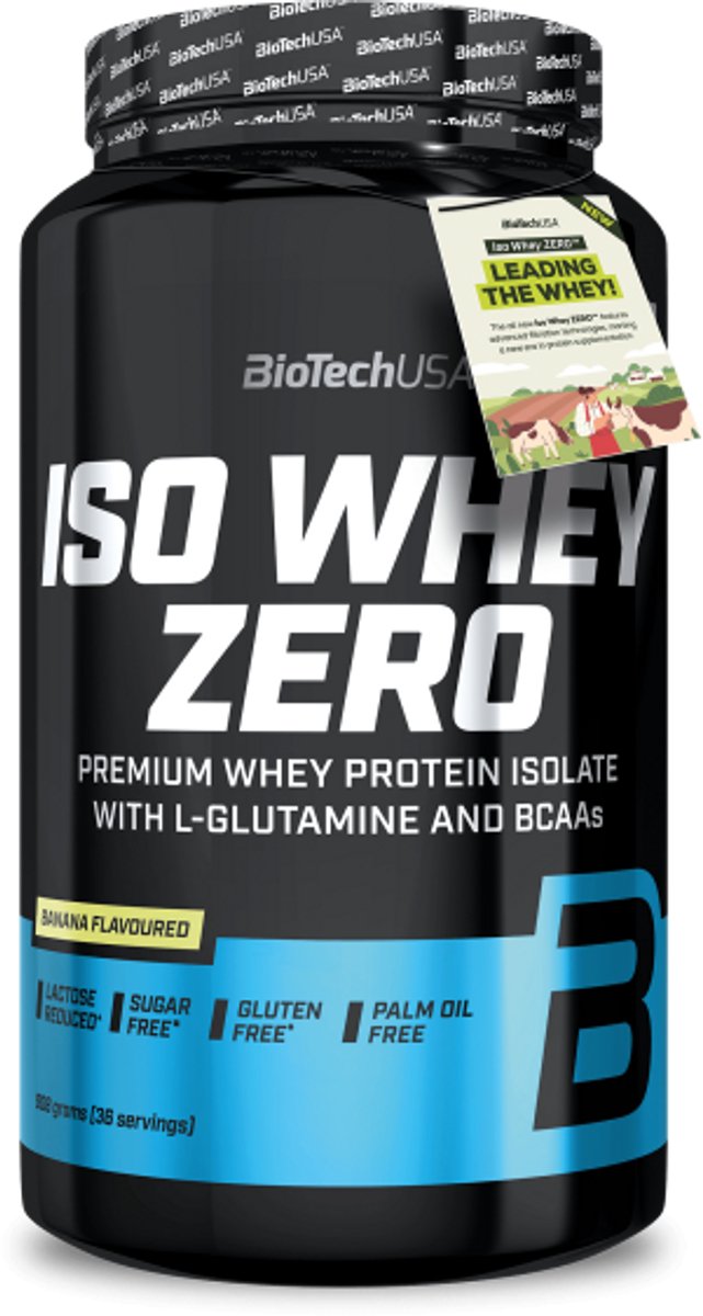 BiotechUSA isolaat eiwitpoeder - ISO WHEY zero (908 g) - smaak: Banaan