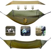 Bol.com 3 in 1 hangmat voor buiten - met klamboe zonnescherm regenbestendig en waterdicht dubbele slaapzak kampeerhangmat - hang... aanbieding