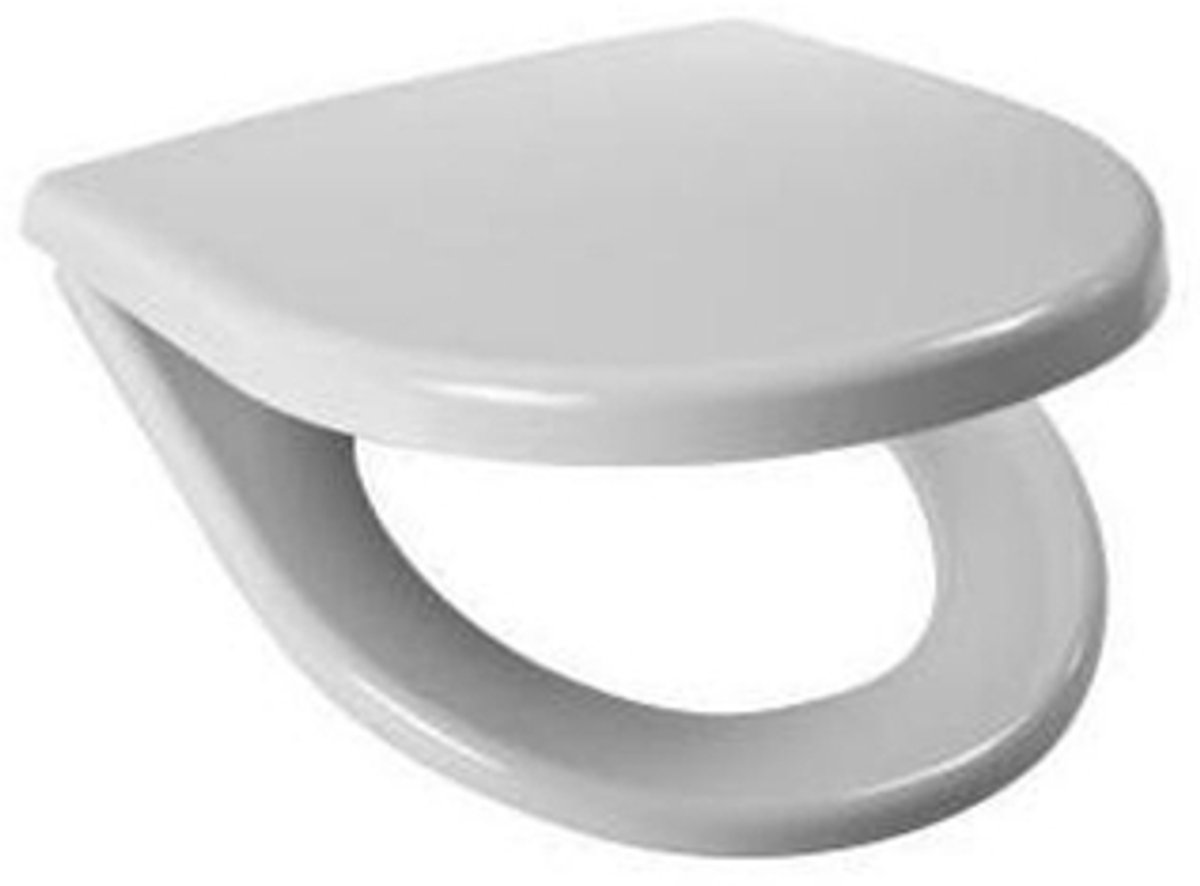 Jika Lyra Plus toilettzitting met deksel wit met rvs bevestiging zonder softclose