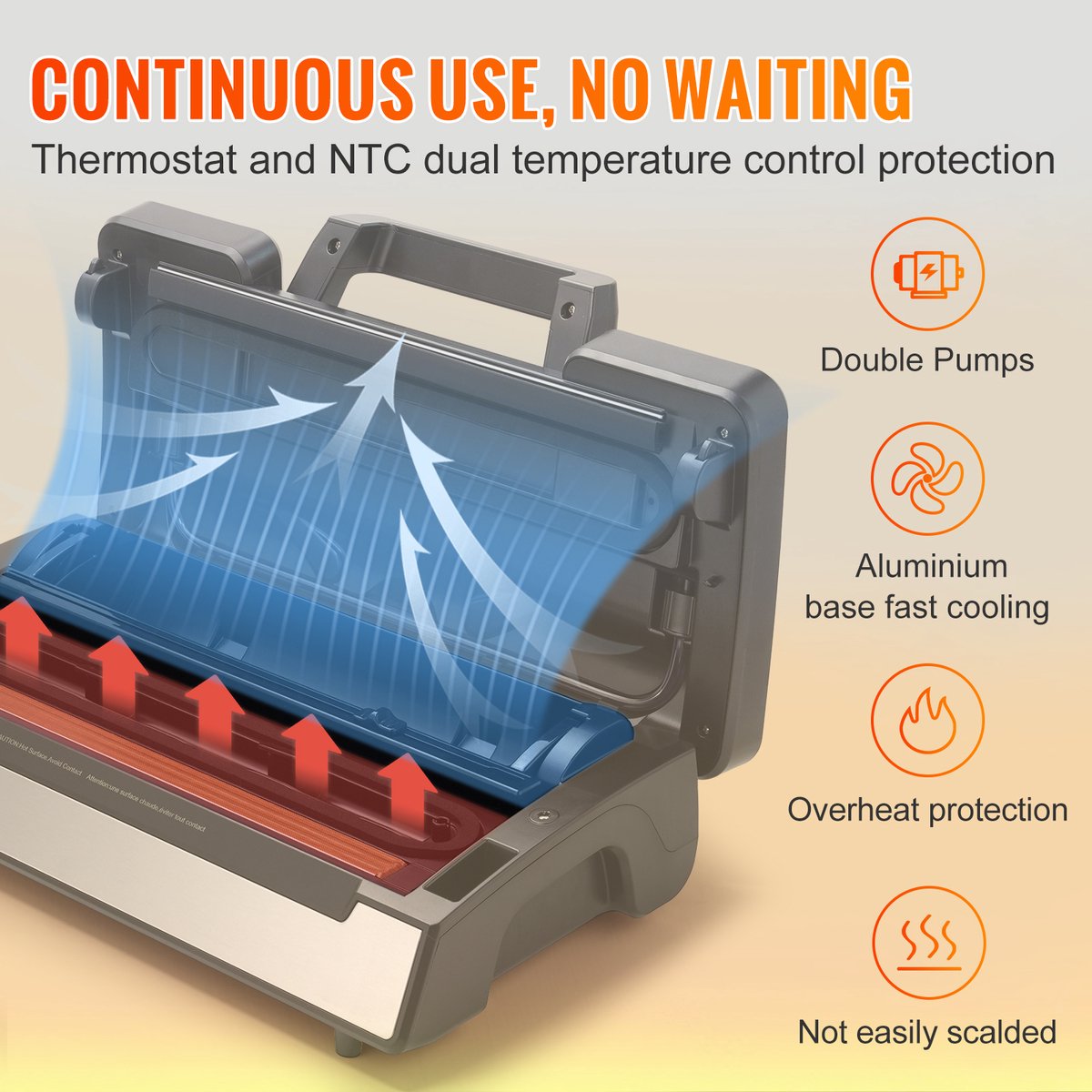 Machine à emballer sous vide, 90 kPa, 120 W, fermeture large, tout-en-un, conservation des aliments puissante, coupe-aliments intégré | Stockage des sacs | Affichage numérique du compte à rebours Machine à emballer sous vide, 90 kPa, 120 W, fermeture large, tout-en-un, conservation des aliments puissante, coupe-aliments intégré | Stockage des sacs | Affichage numérique du compte à rebours