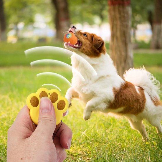 Farerkass Interactieve kattenspeelgoedbal, hondenspeelgoed, elektrische hondenbal, slimme automatische rollende bal voor katten en honden (rood