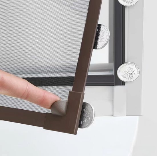 Modern magnetisch insectenhor voor ramen, eenvoudige installatie, PVC frame, mag