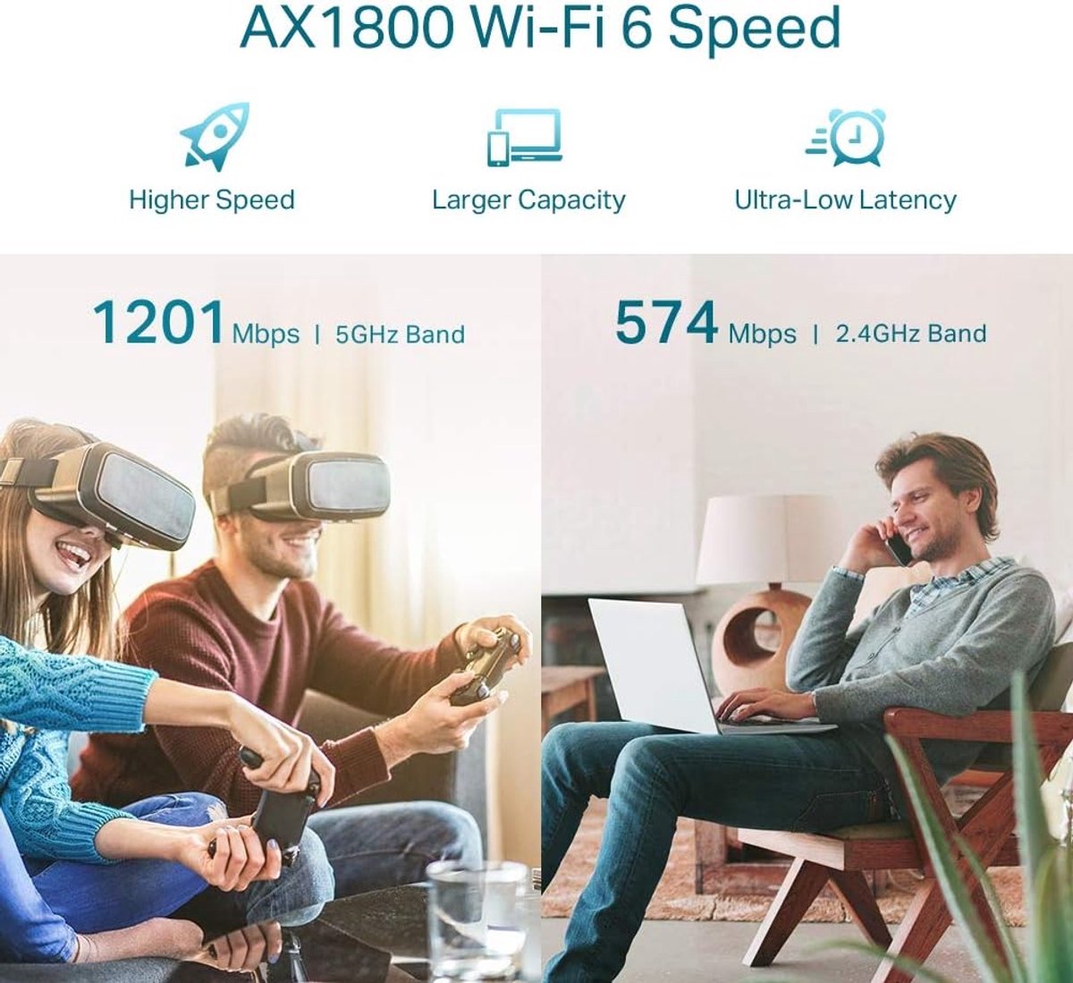 Afbeelding 3 van RFWR® AX1800 Wi-Fi 6 Range Extender - TP-Link Repeater
