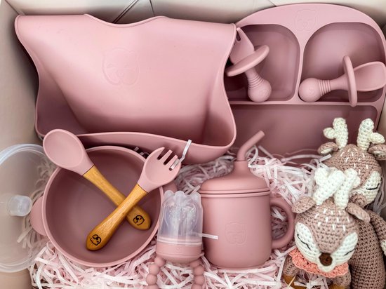 The Baby Supply – Baby Blush Cadeaubox Roze | Luxe Kraamcadeau Serviesset voor Meisjes — afbeelding 2