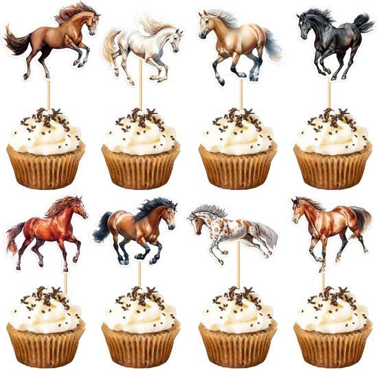 Cupcake Toppers Voetbal - 8 Pièces - Cake Topper - Décoration Cupcake