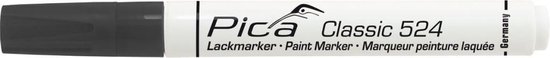 Pica 524/46 Classic Industrie verf/lak marker - Zwart - 2-4 mm rond