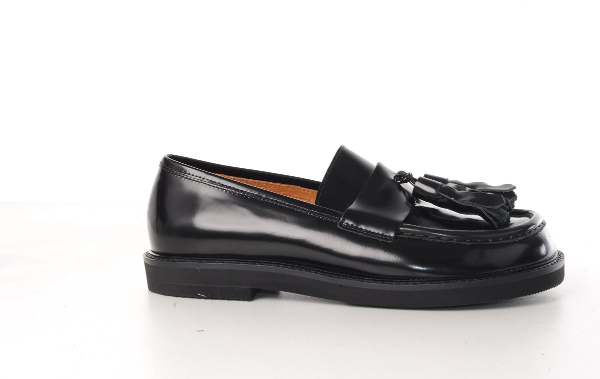 MAURY dames loafer Patanegra gepollierd leder zwart