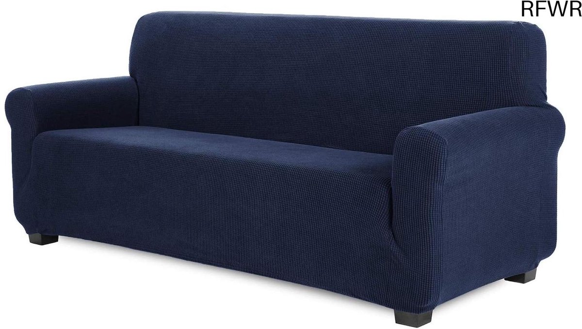RFWR Rekbare Bankhoes voor 3-zits Sofas - Donkerblauw Elastische Meubelbeschermer