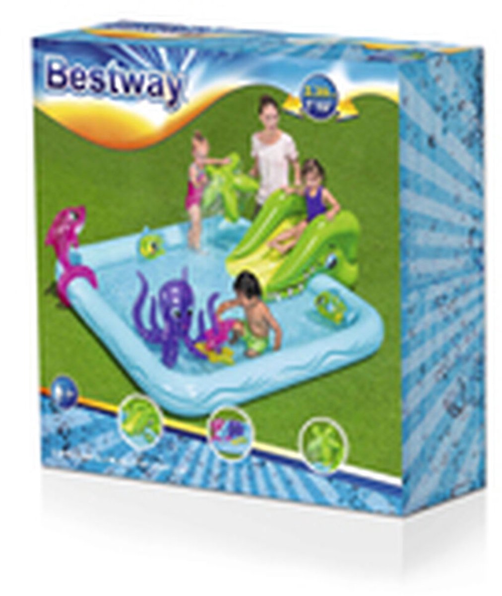Bestway Kinderzwembad met Glijbaan - Incl. Opblaas Waterspeelgoed - 239 x 206 x 86 CM - 308 L - Waterdieren — afbeelding 21