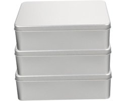 Tinnen dozen - Set van 3 stuks voor koekjes - Grote inhoud voor bevroren koekjes - Metalen giftboxen - Snoepdozen met deksel - Leeg - Luxe uitstraling.