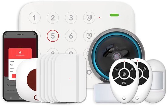 ShieldLink® - Alarmset Lite - Veilig en zorgeloos alarmsysteem - Voor kantoor, thuis of appartement - Bescherming tegen inbraak