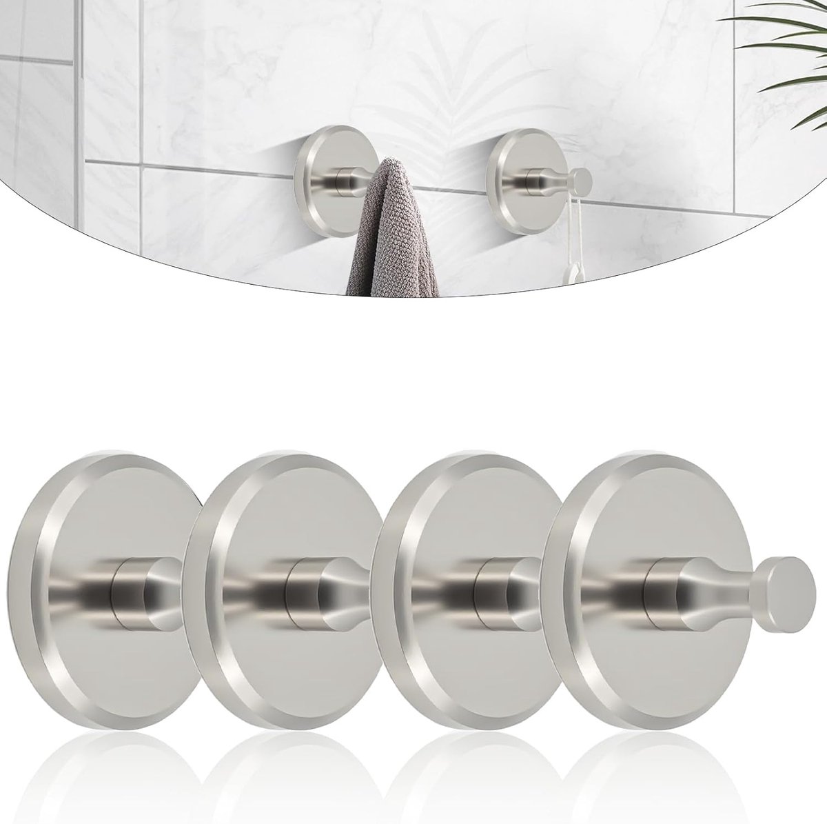 LUXEAR zuighaken Krachtige vacuümzuignaphaken, voor badkamer keukenhanddoek, badjas