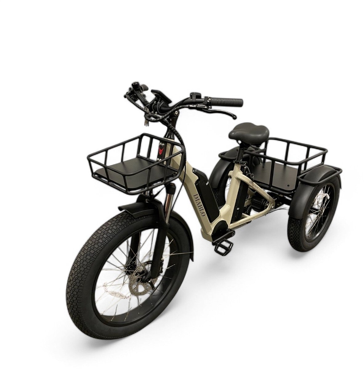Diablo Big Foot Fatbike Driewieler Fiets Elektrisch Cargo - Fashion Grey Grijs - Twee accu's - Diablo - €2.494,41