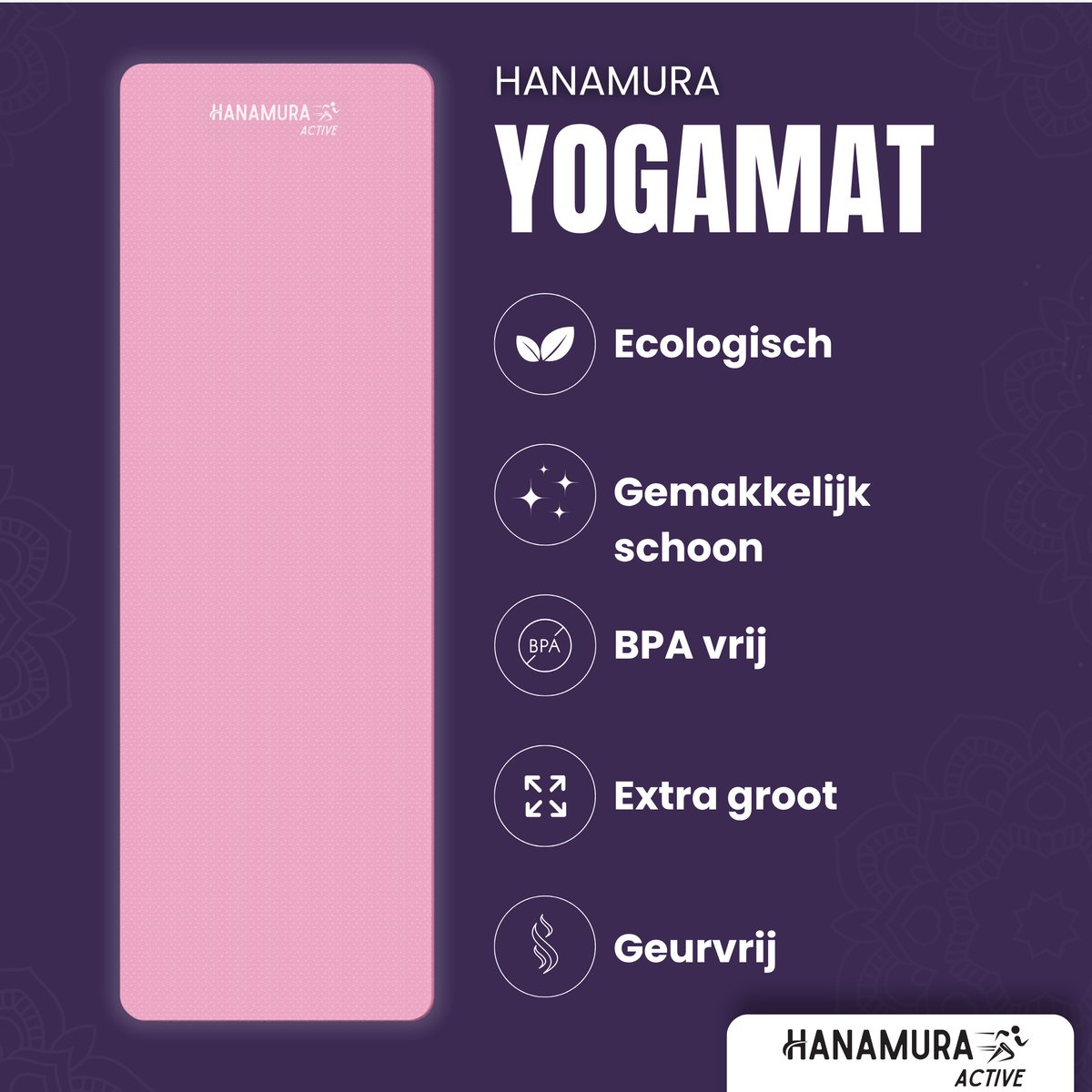 Hanamura Yoga Mat 8mm TPE thumbnail 4