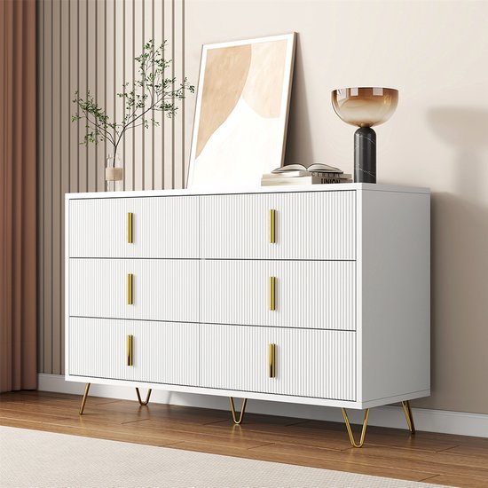 Handgemaakt dressoir Black Golden 177 cm zwart goud mangohout