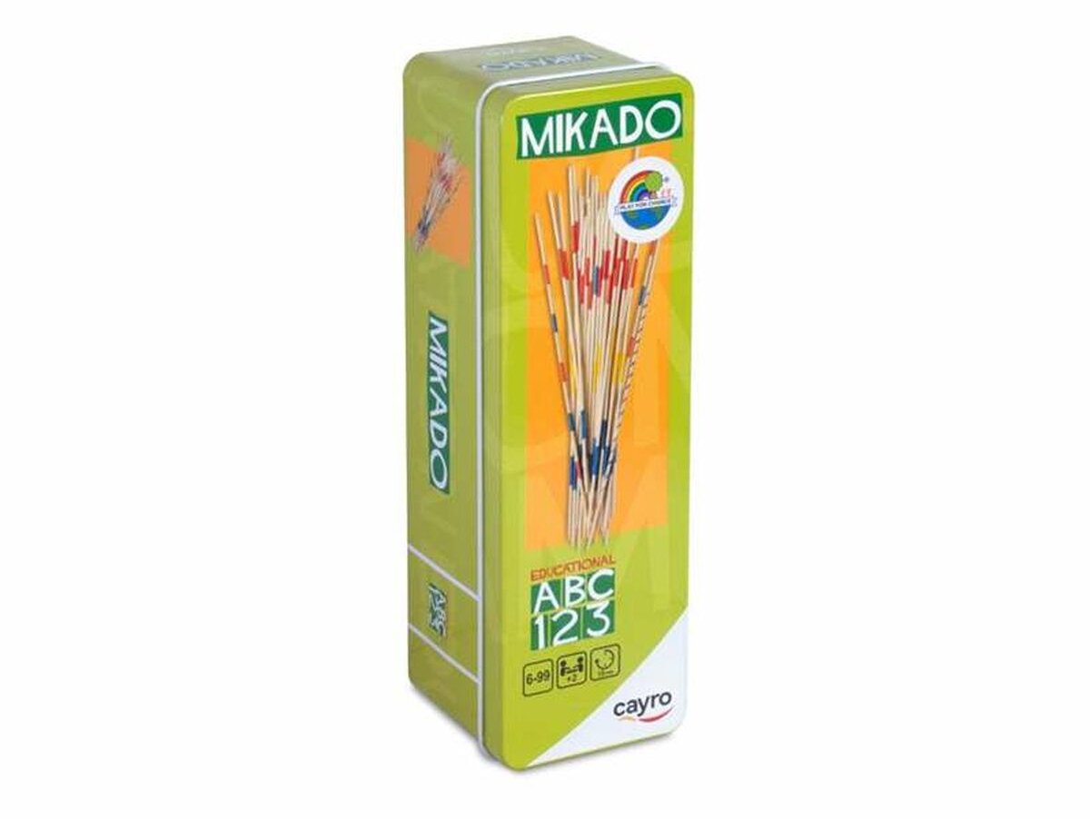 Cayro Mikado in Metalen Doos - Klassiek Behendigheidsspel met 41 Bamboe Stokjes - Duurzame Reisverpakking - 2-8 Spelers - Speelduur 15 Minuten - Vanaf 6 Jaar - Cayro Collection