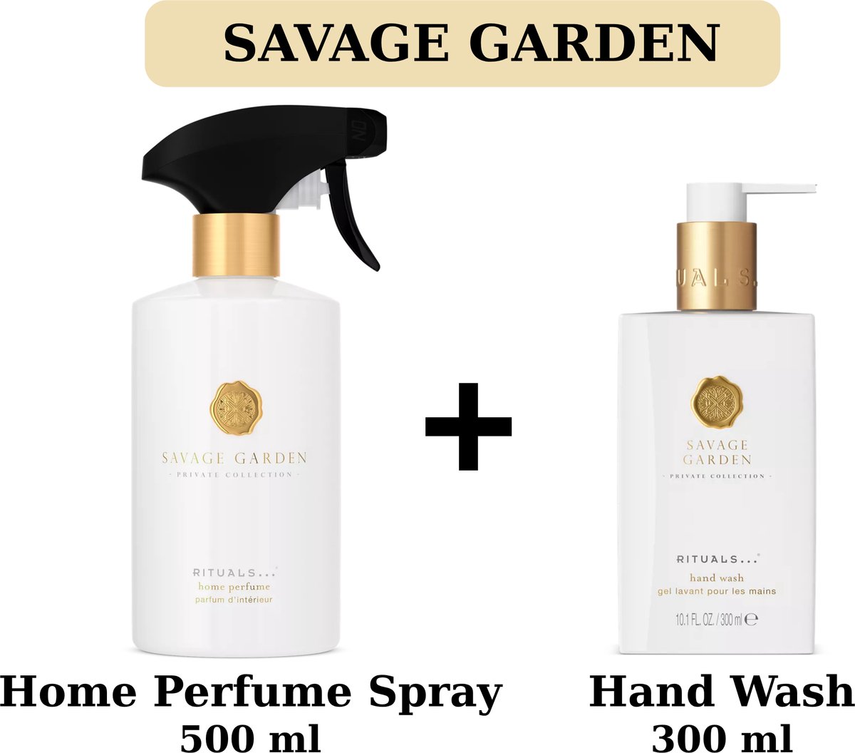 Rituals - Savage Garden - Duo Set - Home Perfume Spray 500 ml + Hand Wash 300 ml + Gift bag - Hand Zeep