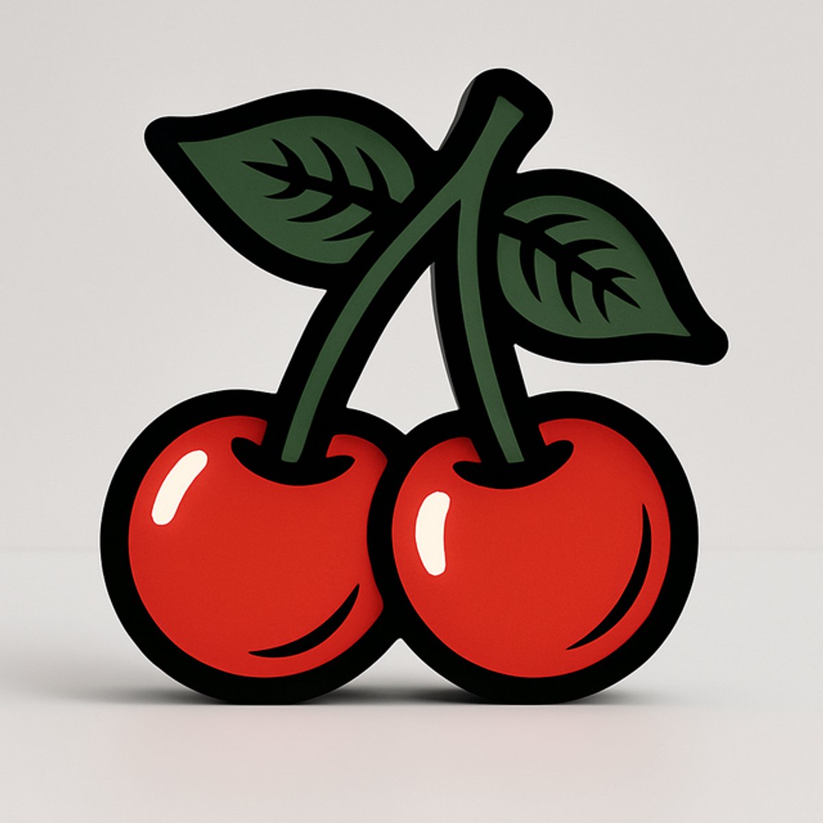 Tattoo Lightbox Cherry – 3D LED Wandlamp Tattoo Design – Uniek Cadeau Tattoo Artiest & Fan