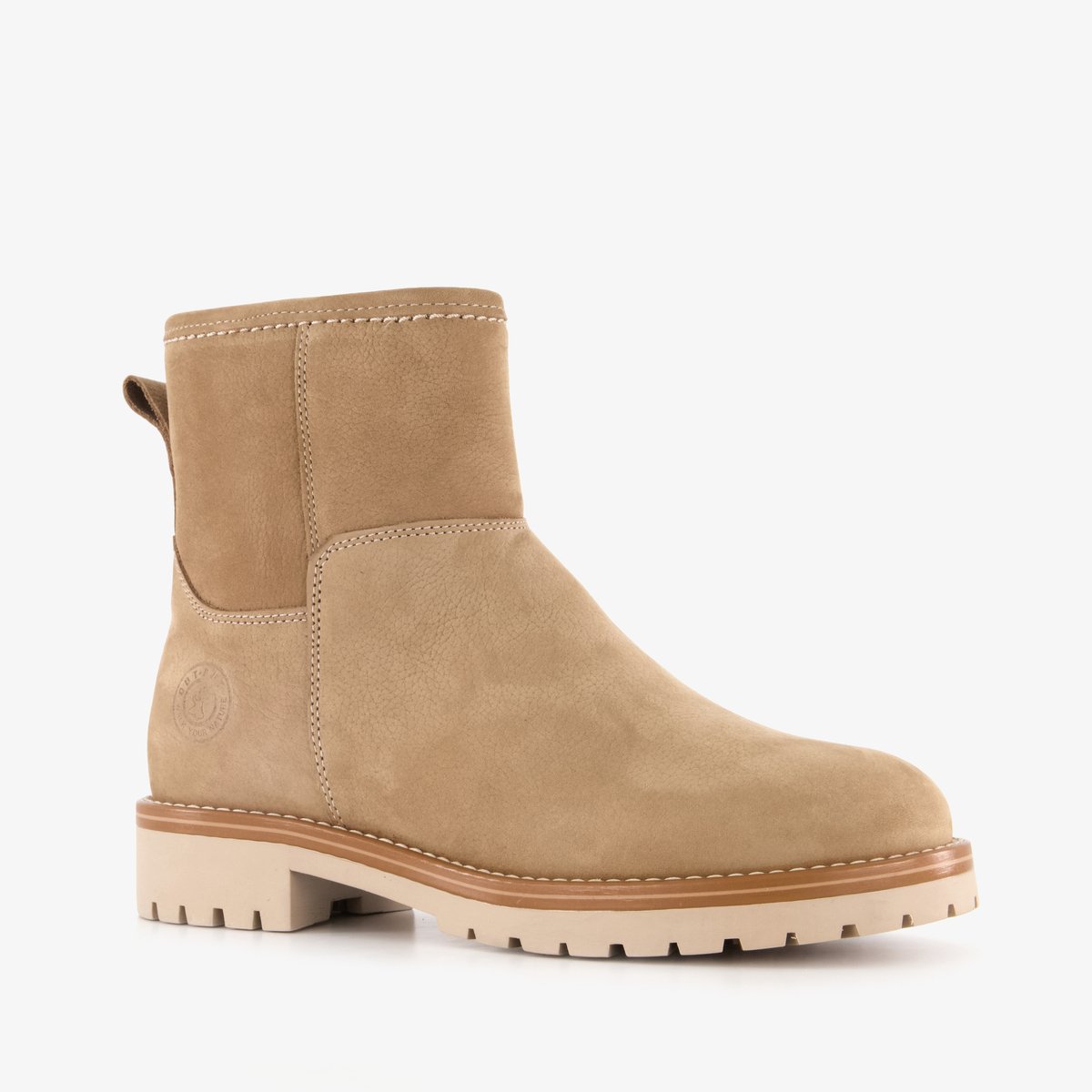 Output leren dames boots beige - Maat 39