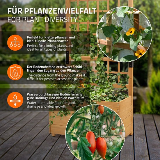 Bloembak 90 met trellis, beperkt beschikbaar OP=OP - Nijdam Klus en Tuin Bloembak 90 met trellis, beperkt beschikbaar OP=OP - Nijdam Klus en Tuin