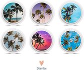 Freestyle Libre 2 Sensor Stickers Palmbomen - Freestyle Libre stickers - set van 6 - FSL - Diabetes accessoires - Diavibe