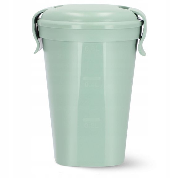 Curver Yogurt Cup Smart TO GO - Tasse à muesli - 0- Vert - 100% étanche - Passe au micro-ondes