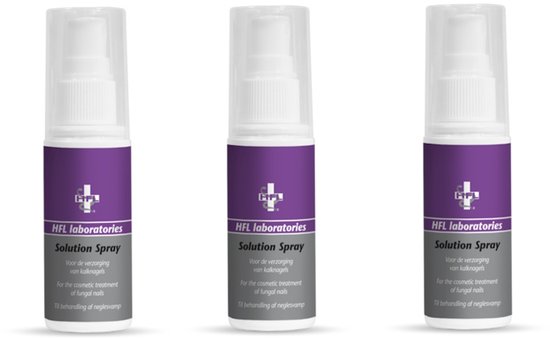 HFL - solution spray - voetverzorging - voor gebruik bij kalknagels - voordeelverpakking - 3x50 ml