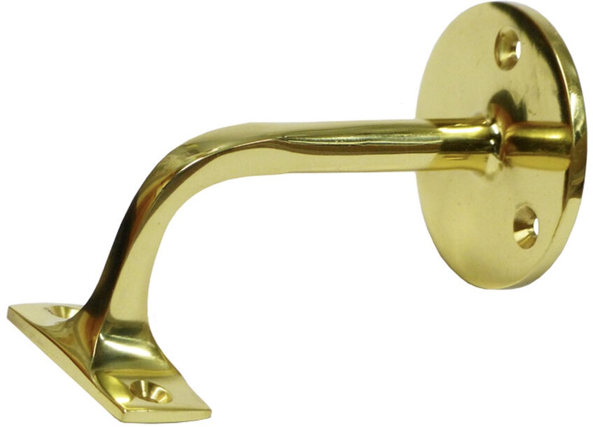 Leuningsteun EDM 85590 Gouden Staal Gepolijst messing 3 schroeven