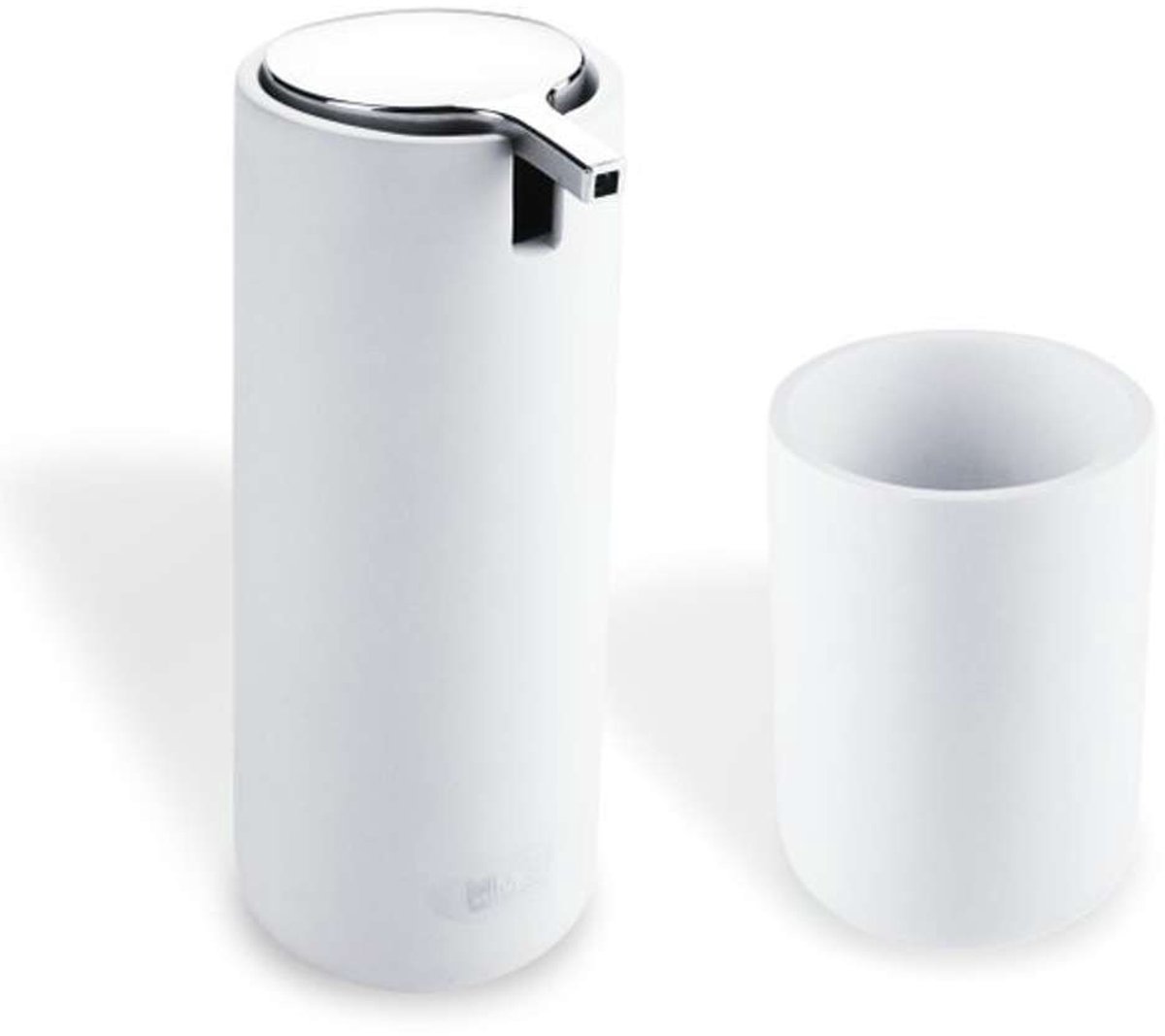 Nimco Omi - Zeepdispenser en beker op standaard, wit OM 1605831-05