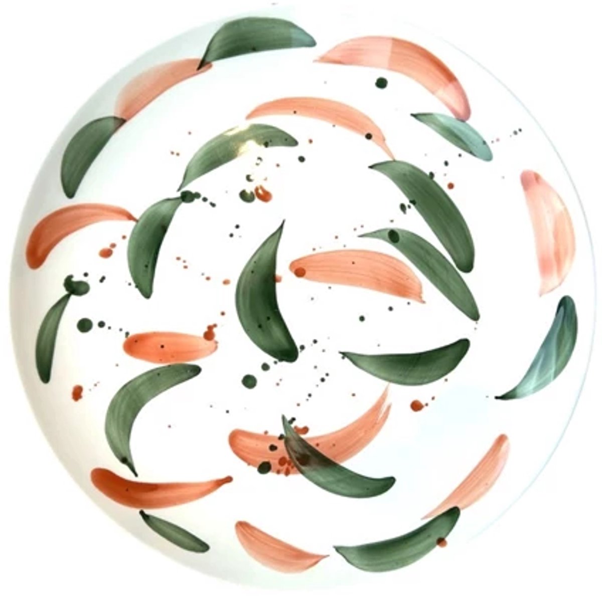 Val Pottery Foolish Chef's Creation plat bord D28cm groen / oranje
