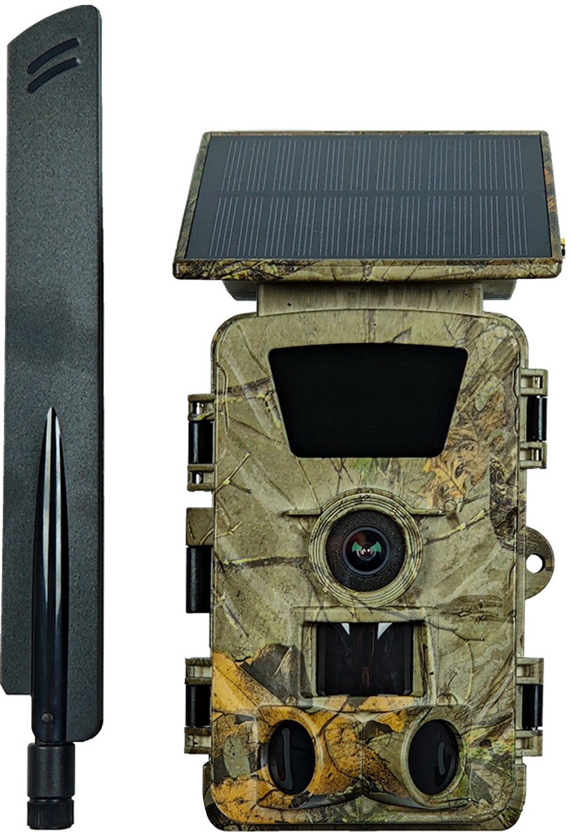 Rotwan 4G Wildcamera - met Zonnepaneel - Met App