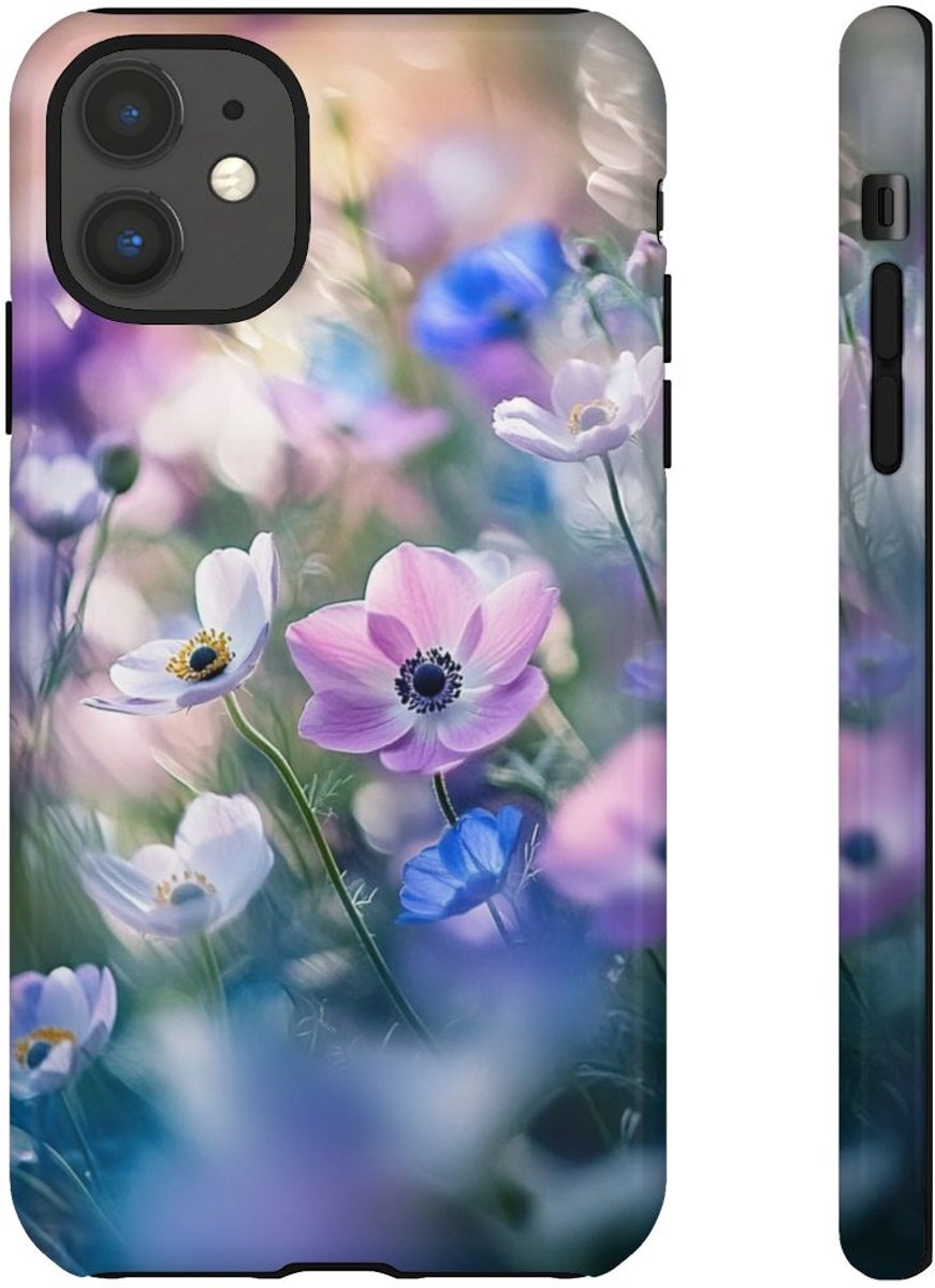 Zachte Pastel Anemoonbloemen – Telefoonhoesje Geschikt voor iPhone 11