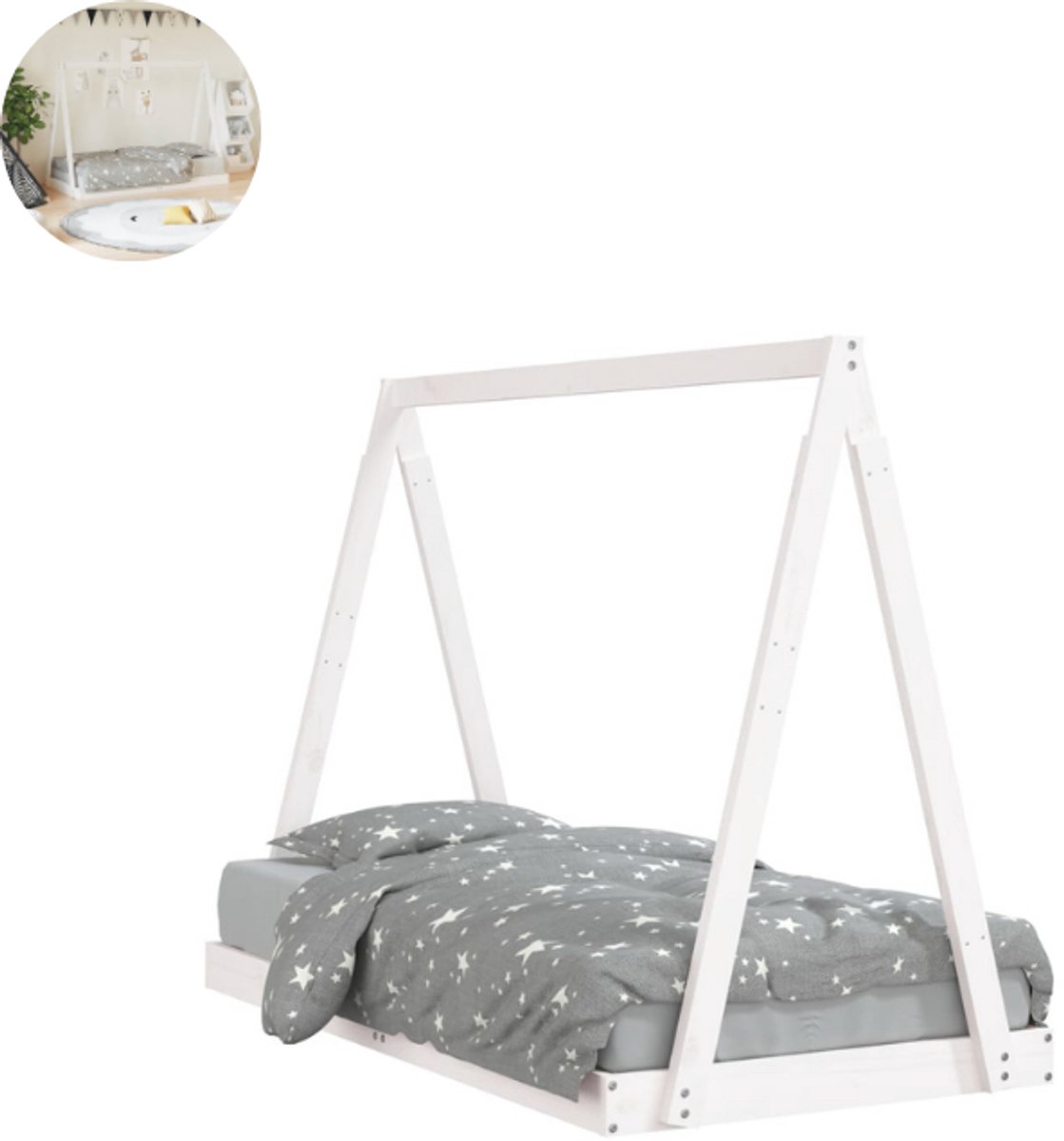 Vloerbed – Laag Bedframe – Minimalistisch Design – Stevig en Comfortabel – Geschikt voor E