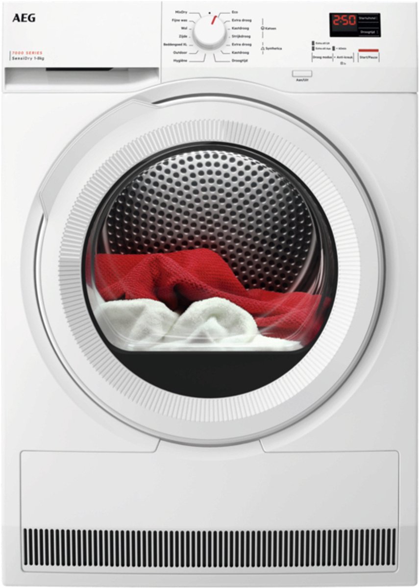 AEG Series 7000 TR718AK2B wasdroger Vrijstaand Voorlader 8 kg Wit
