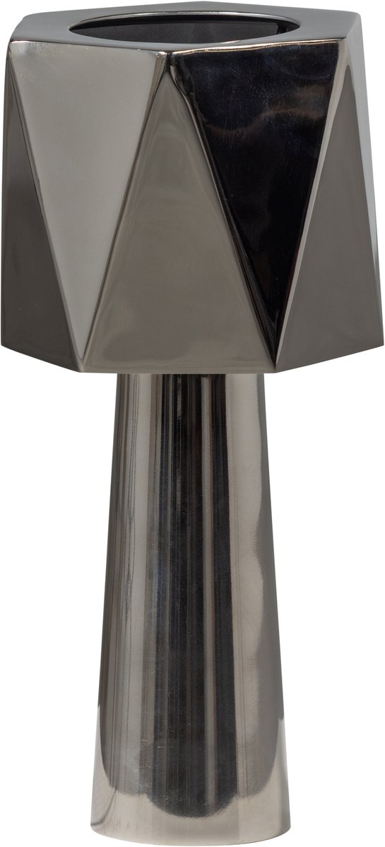 WOOOD Rea Tafellamp - Metaal - Chrome - 38x16x16