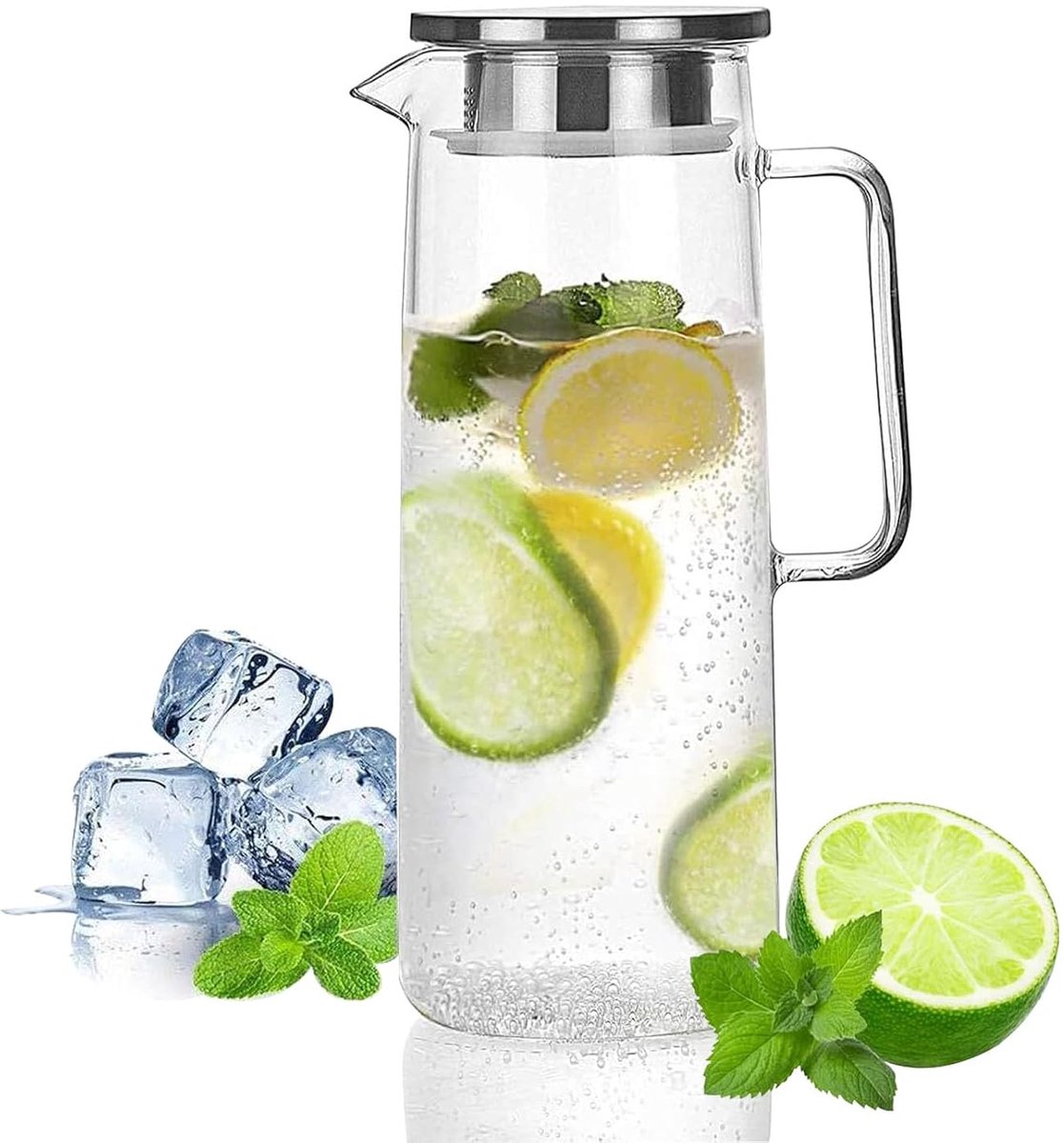 Glazen Waterkaraf - Hittebestendig - 1000ml - Borosilicaatglas