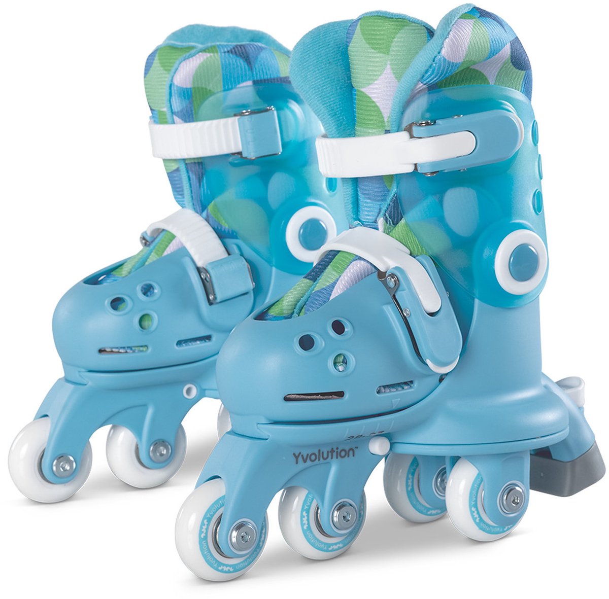 Yvolution Twista Skates – Verstelbare kinderskeelers Van rolschaats naar skates – 34 Blauw